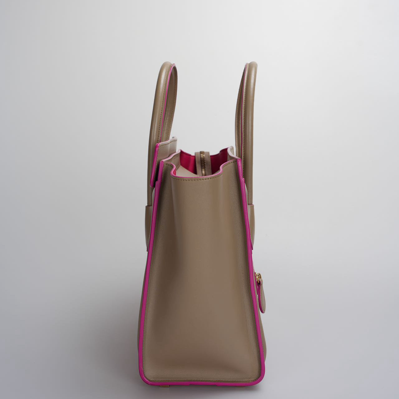 CELINE Calfskin Mini Luggage in Beige