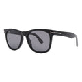 Tom Ford Sunglasses Square Full Rim, Shiny Black Frame and Smoke Polarized Lens FT1099-N01D