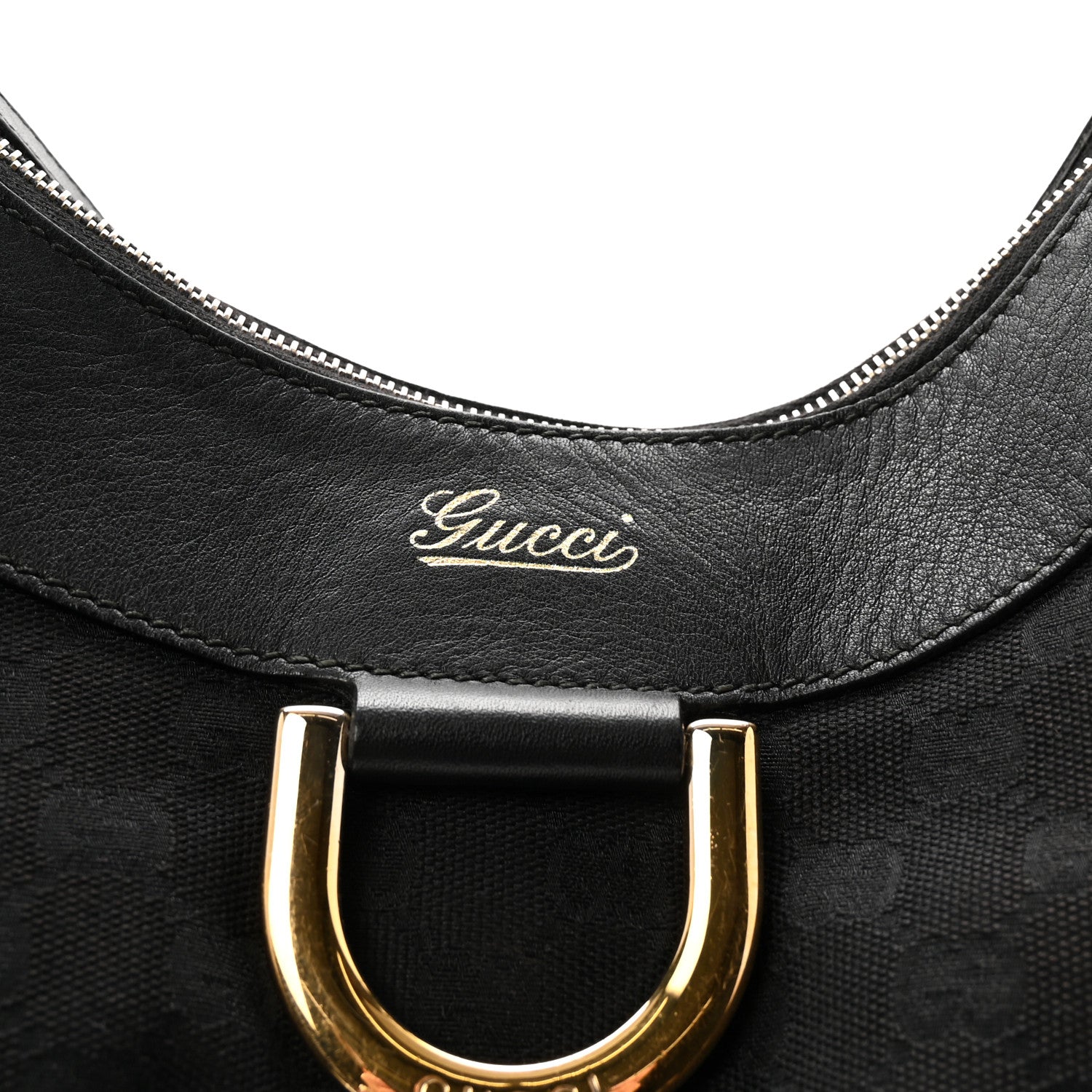 Monogram Large D Ring Hobo Black