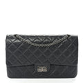 Aged Calfskin Quilted 2.55 Reissue 227 Flap Dark Grey