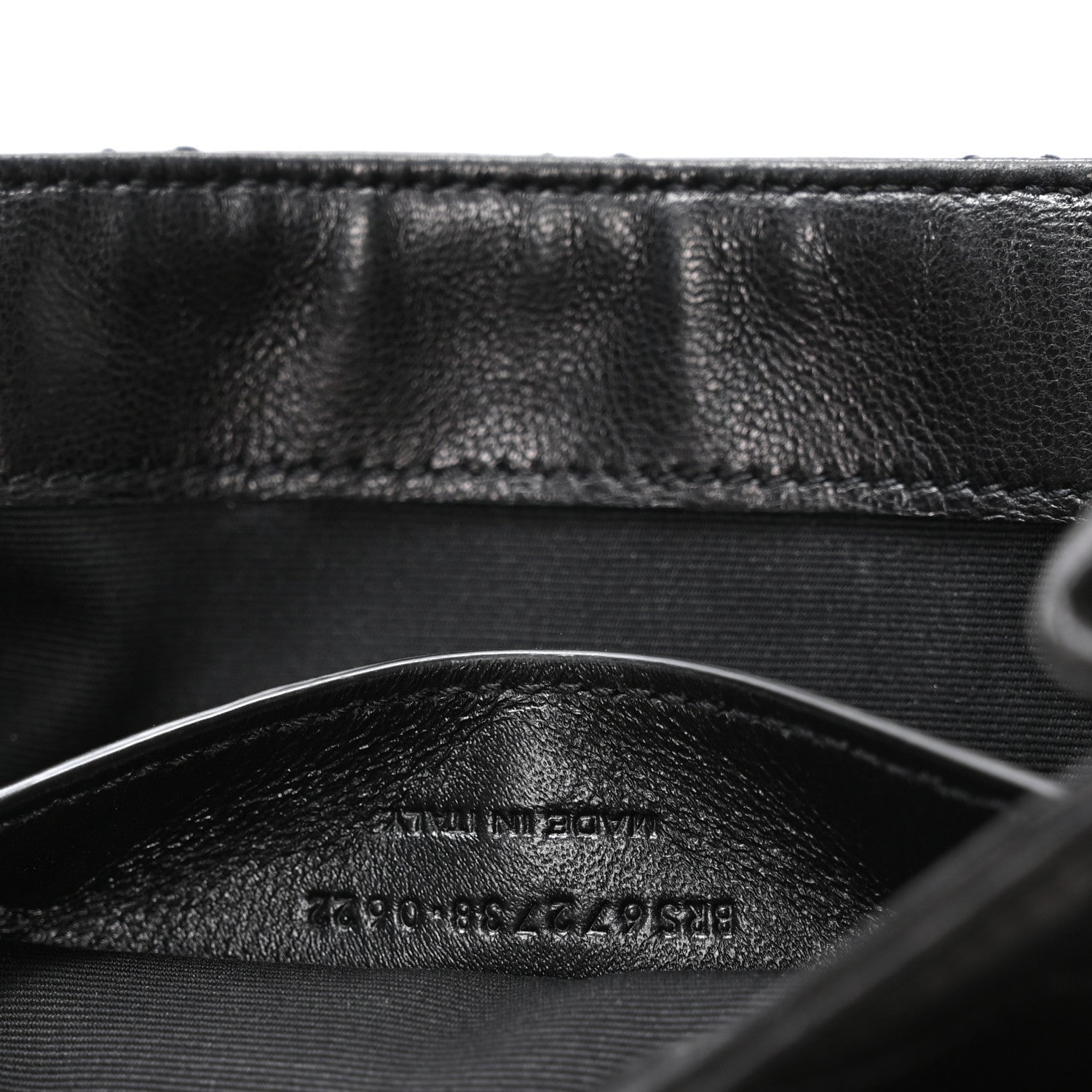 Lambskin Quilted Monogram Mini Nolita Black