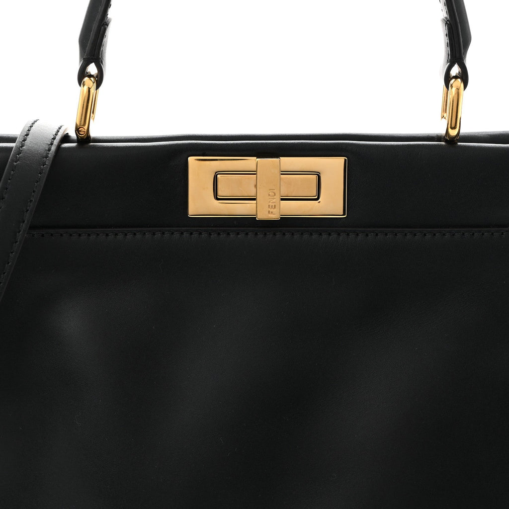 Vitello Morgan Fabric Jacquard Pequin Medium Peekaboo Iconic Satchel Black Tobacco