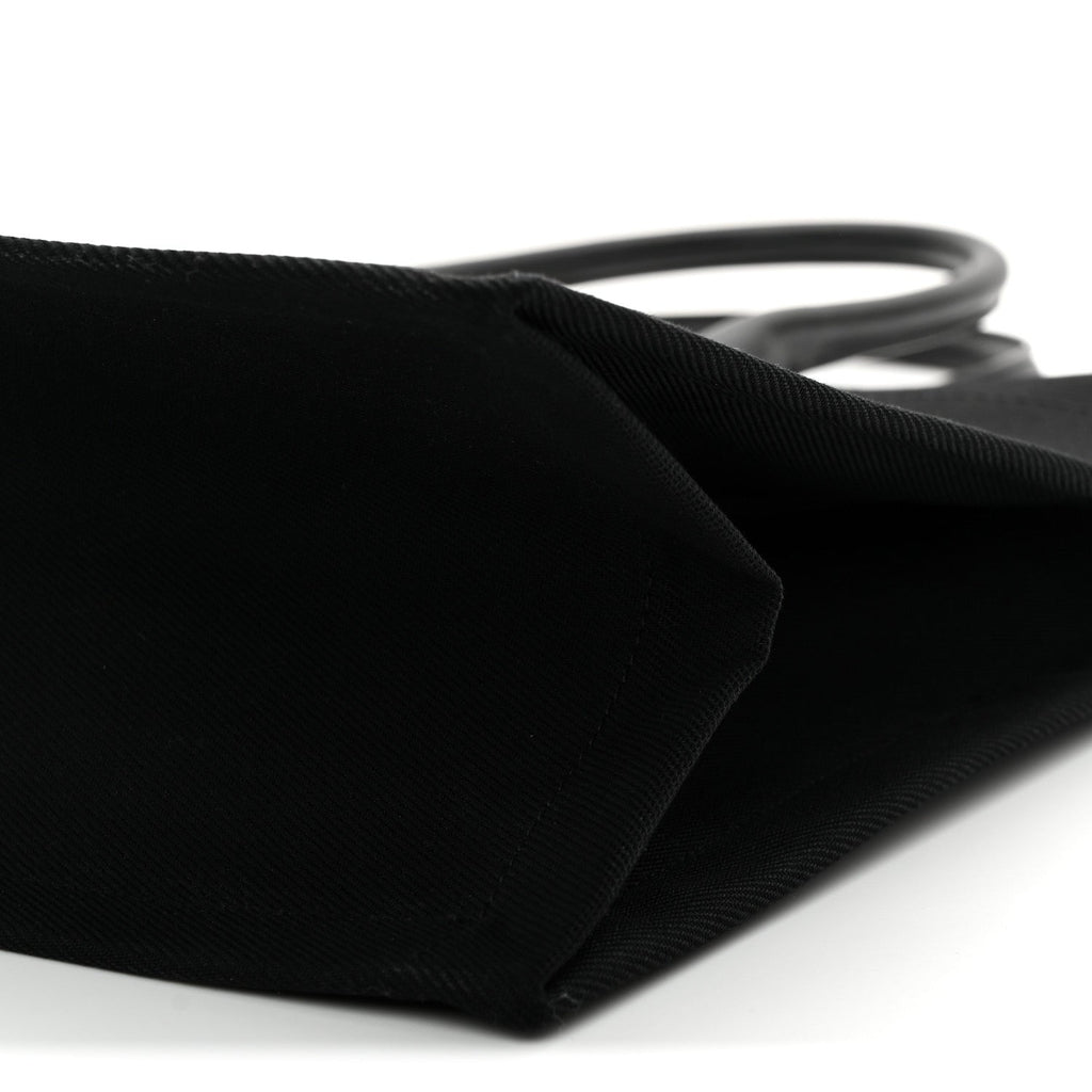 Linen Calfskin Rive Gauche Tote Black