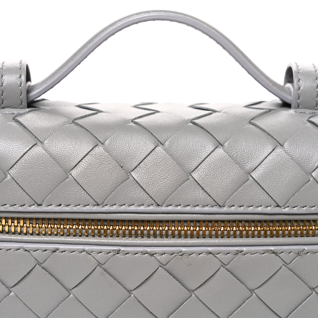 Calfskin Intrecciato Bang Bang Vanity Case Limestone