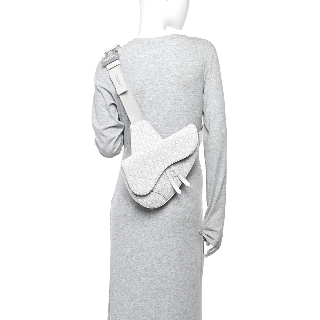 Oblique Mens Saddle Bag Grey