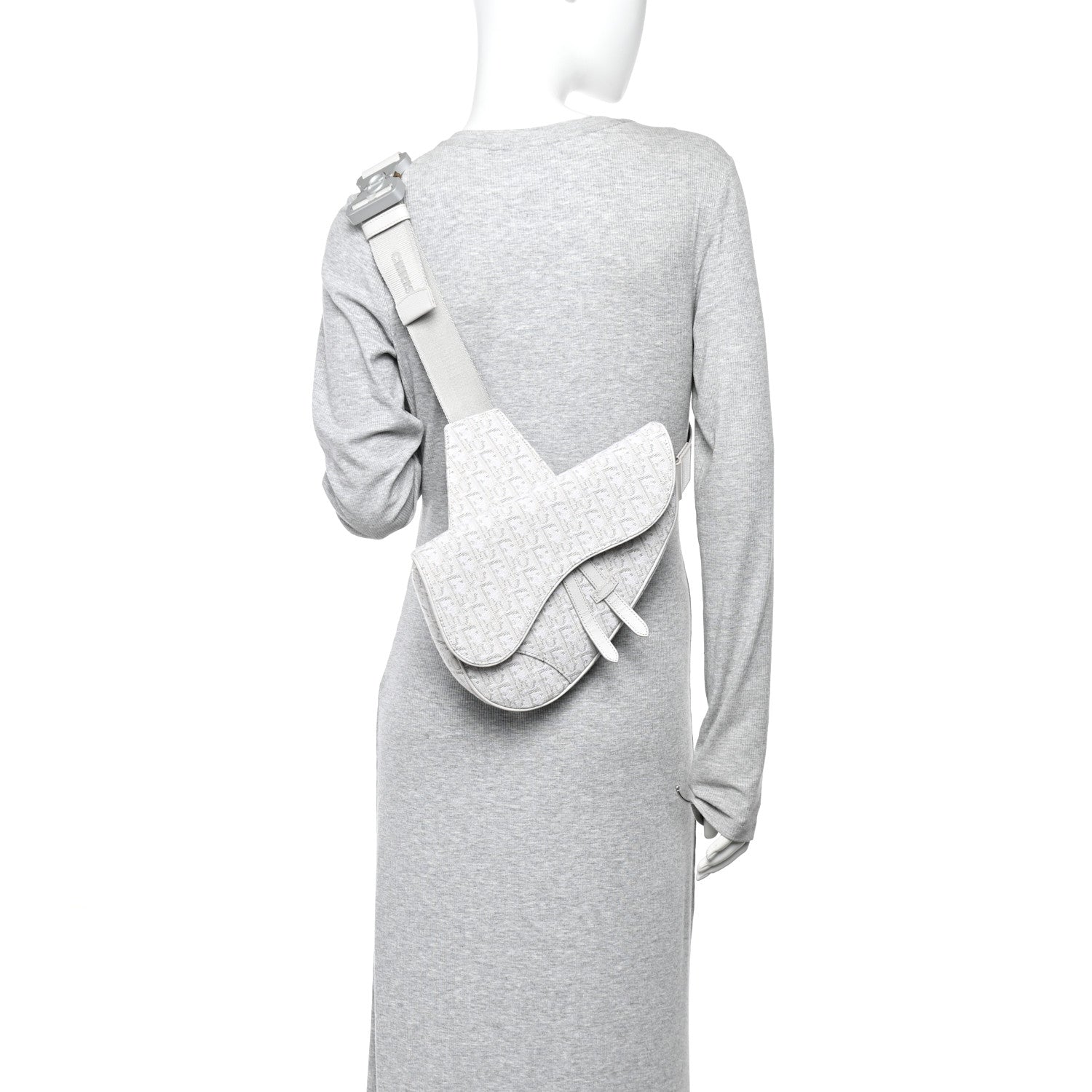 Oblique Mens Saddle Bag Grey