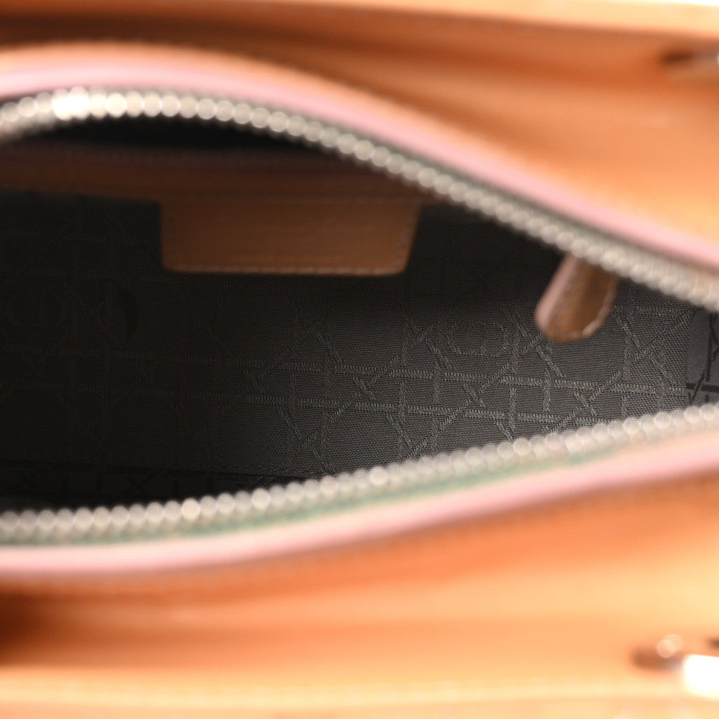 Patent Cannage Medium Lady Dior Rose Clair