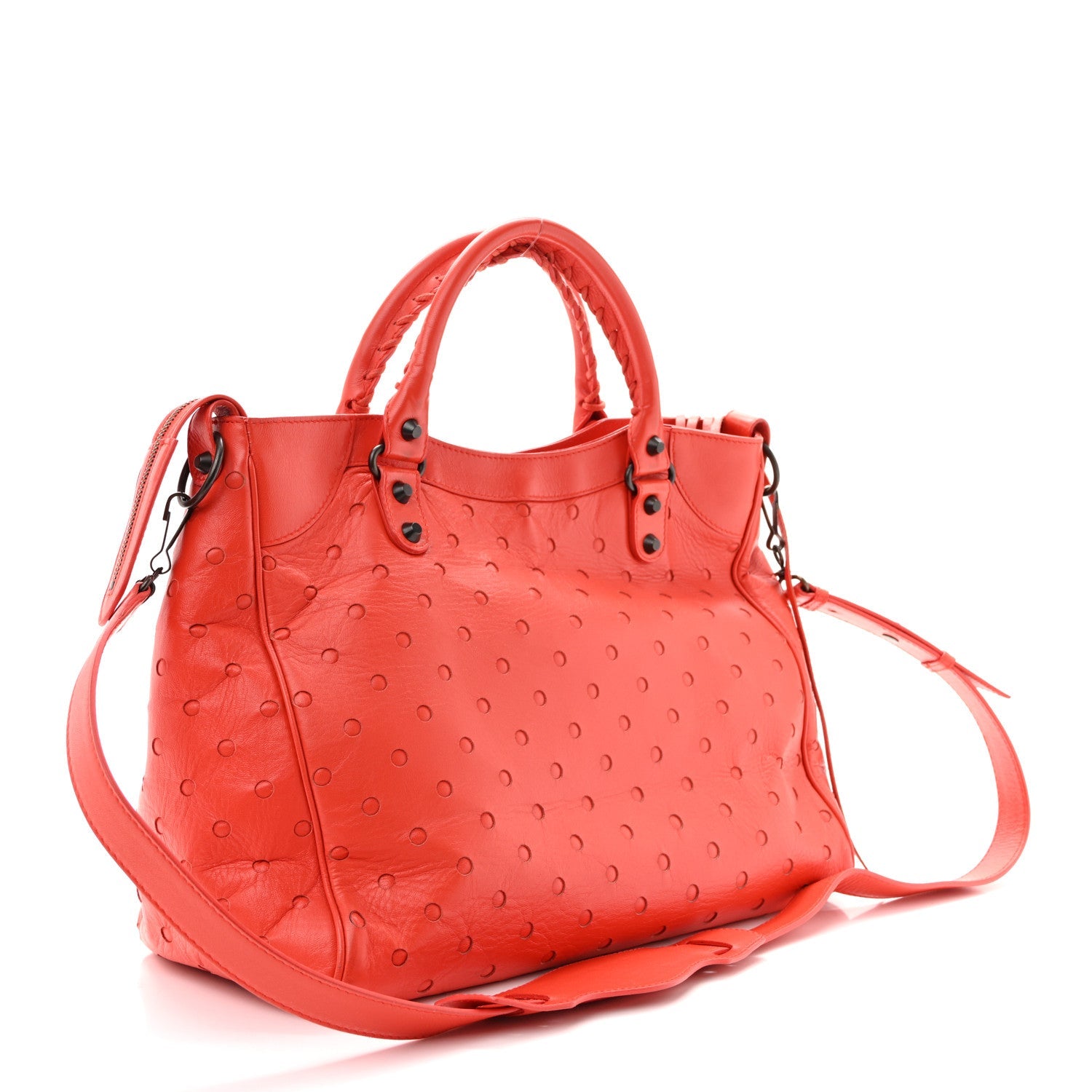 Agneau Perforated Classic Hardware Velo Rouge Grenade