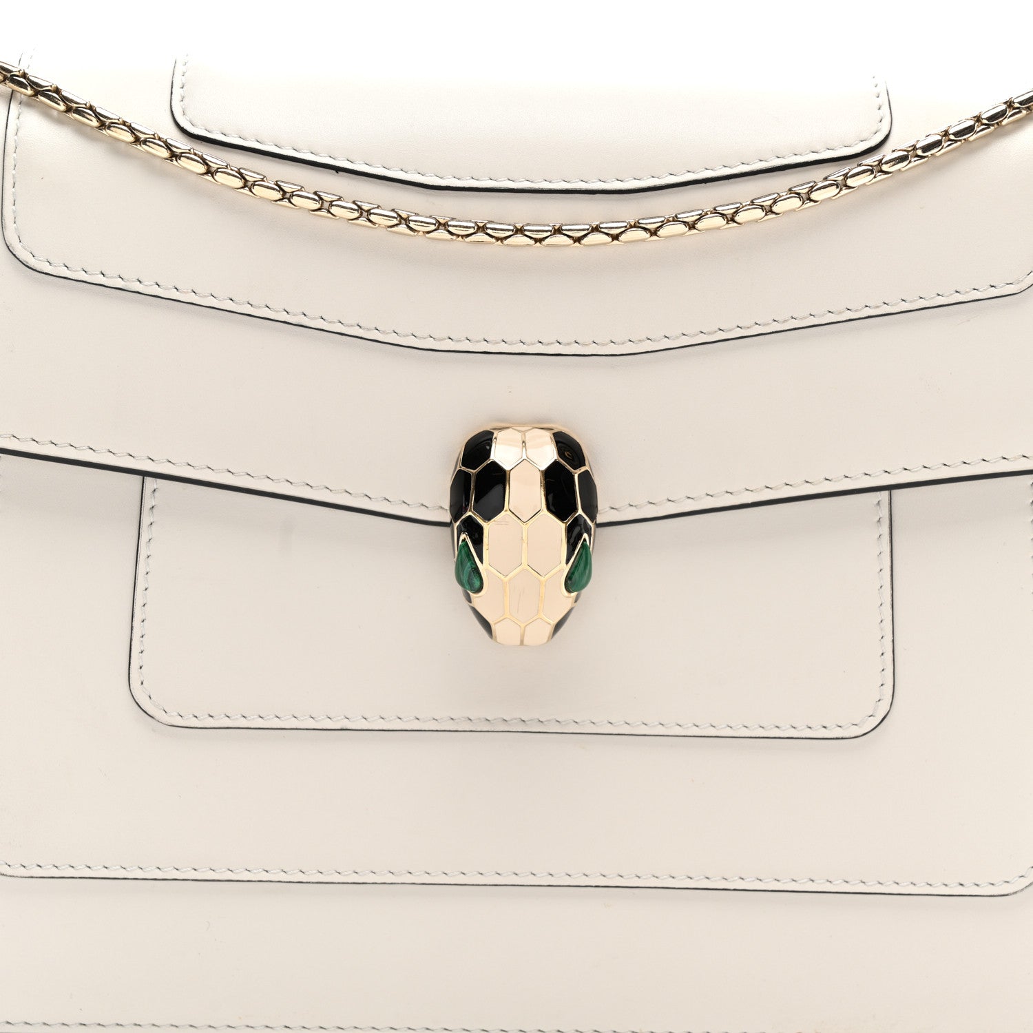 Calfskin Serpenti Forever Crossbody Bag White Agate