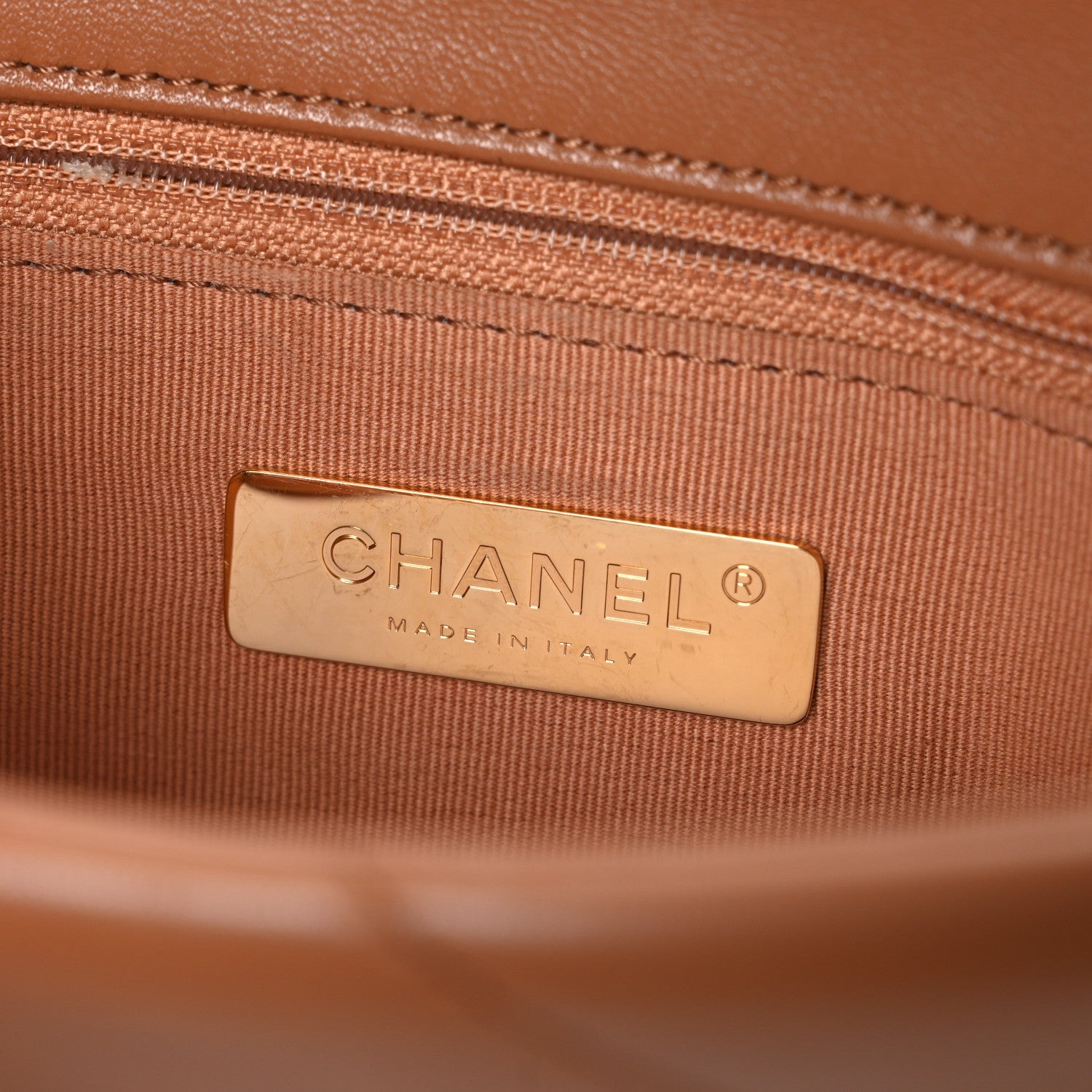 Lambskin Quilted Medium Chanel 19 Flap Brown