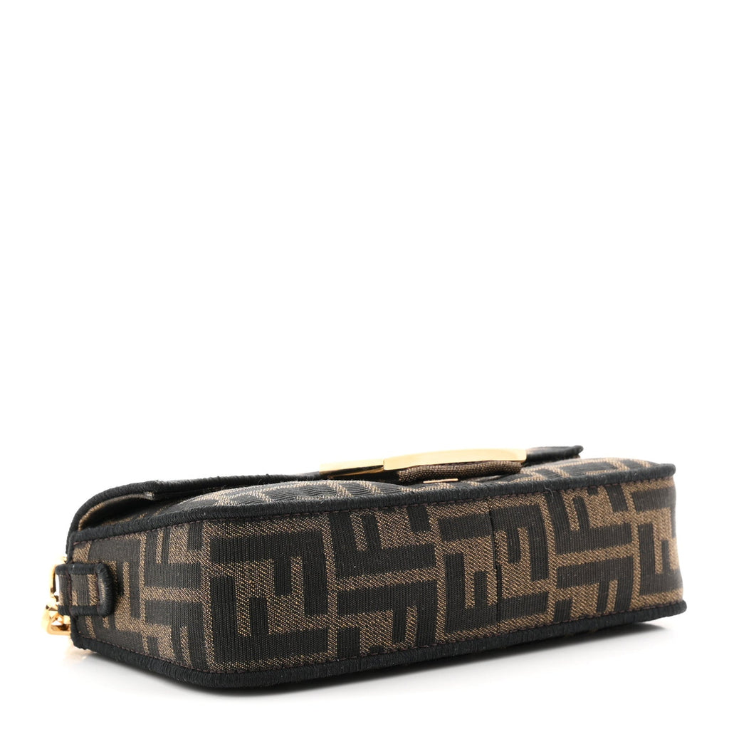 Fabric Jacquard FF 1974 Mini Baguette Tobacco Moro Black
