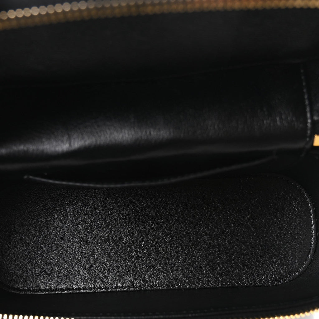 Lambskin Quilted Mini Gaby Vanity Case Black