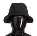 Dolce & Gabbana Gray Virgin Wool Logo Fedora Trilby Cappello Women's Hat
