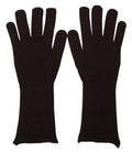 Dolce & Gabbana Brown Cashmere Silk Hands Mitten Mens Men's Gloves