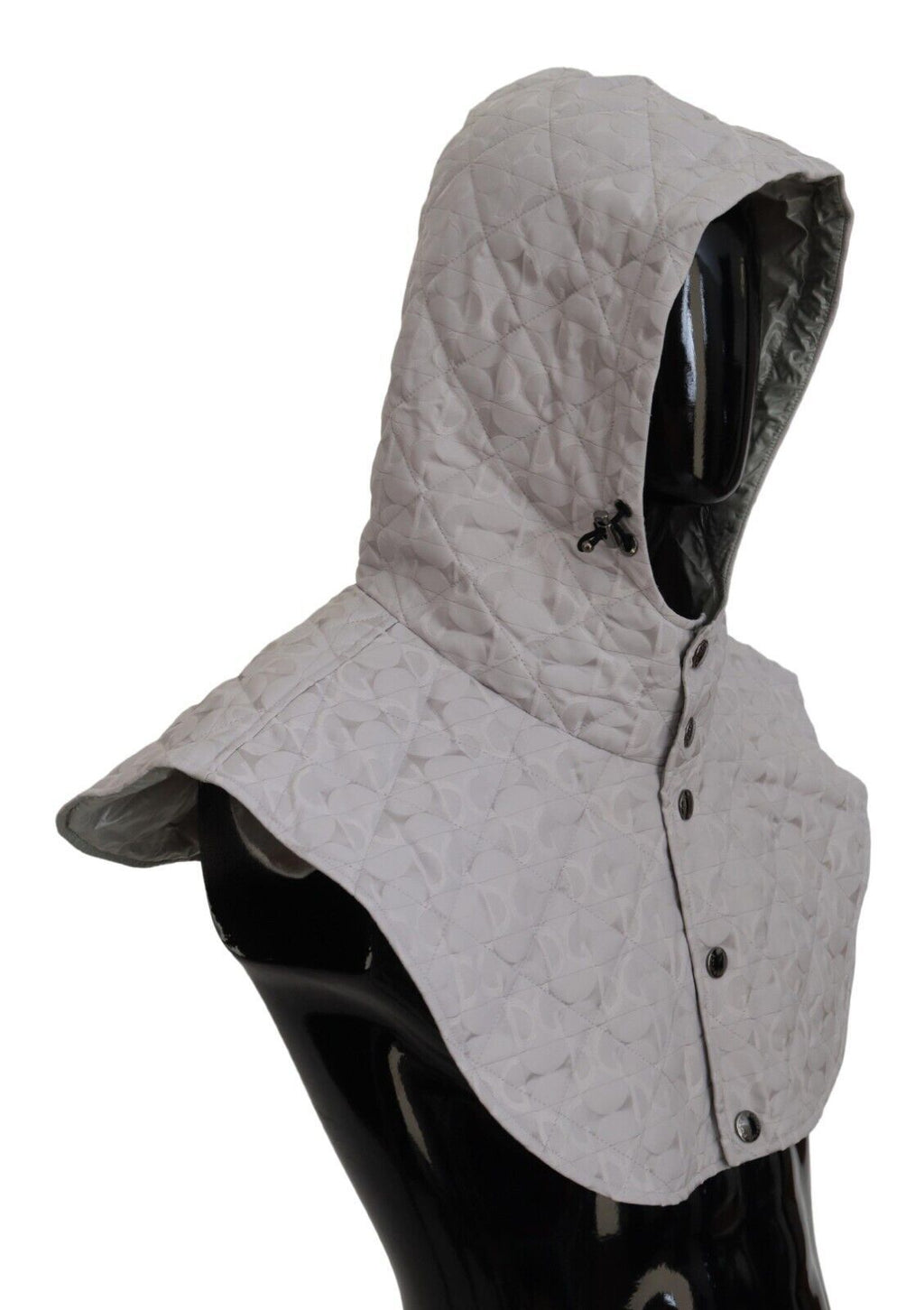 Dolce & Gabbana White Quilted Whole Head Wrap One Size Nylon Men's Hat