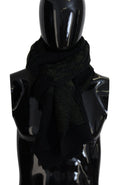 Dolce & Gabbana Black Green Knitted Men Neck Wrap Shawl Men's Scarf