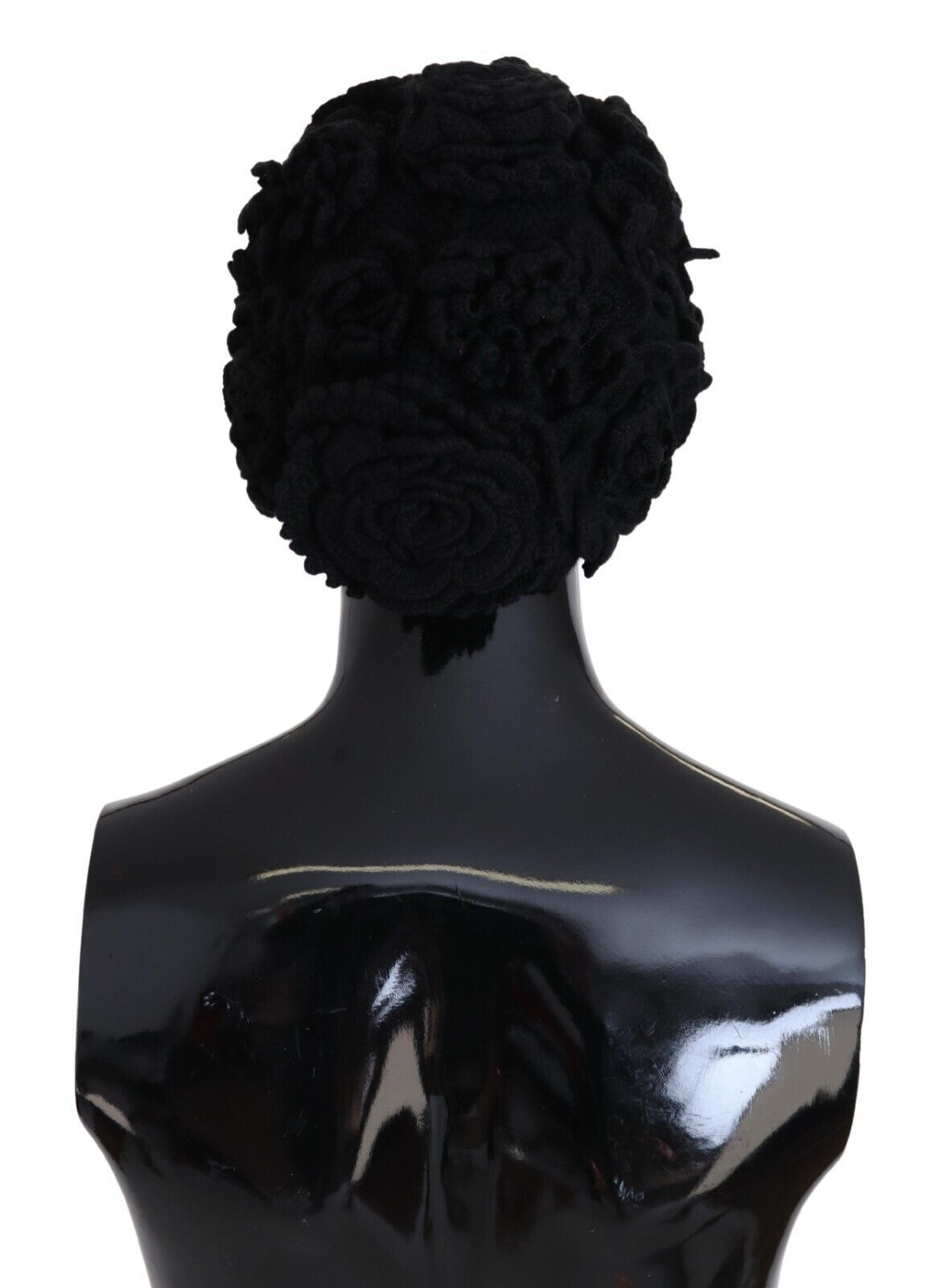 Dolce & Gabbana Black Wool Knit Winter Beanie Women's Hat