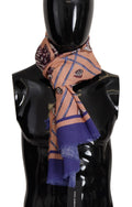 Dolce & Gabbana Blue Linen Seashell Pattern Mens Wrap Shawl Men's Scarf