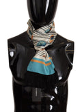 Dolce & Gabbana Multicolor Seashells DG Print Silk Shawl Fringe Men's Scarf