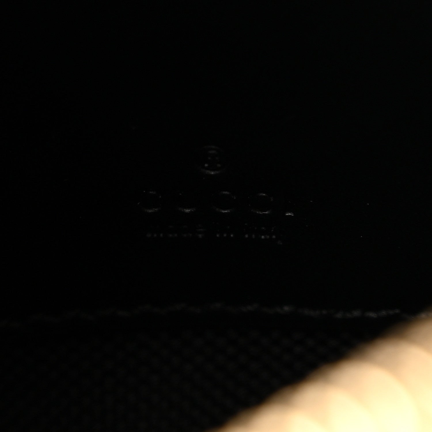 Calfskin GG Super Mini Debossed Chain Wallet Black