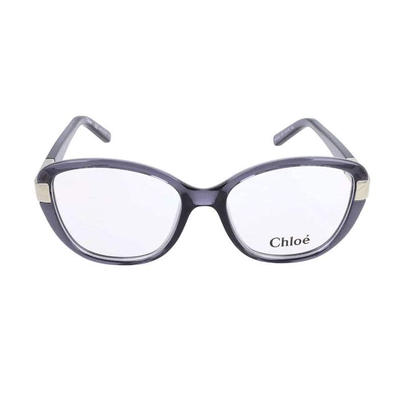Chloe Eyeglasses Cat Eye Full Rim, Dark Grey Frame and Clear Demo Lens Lens CE2650036