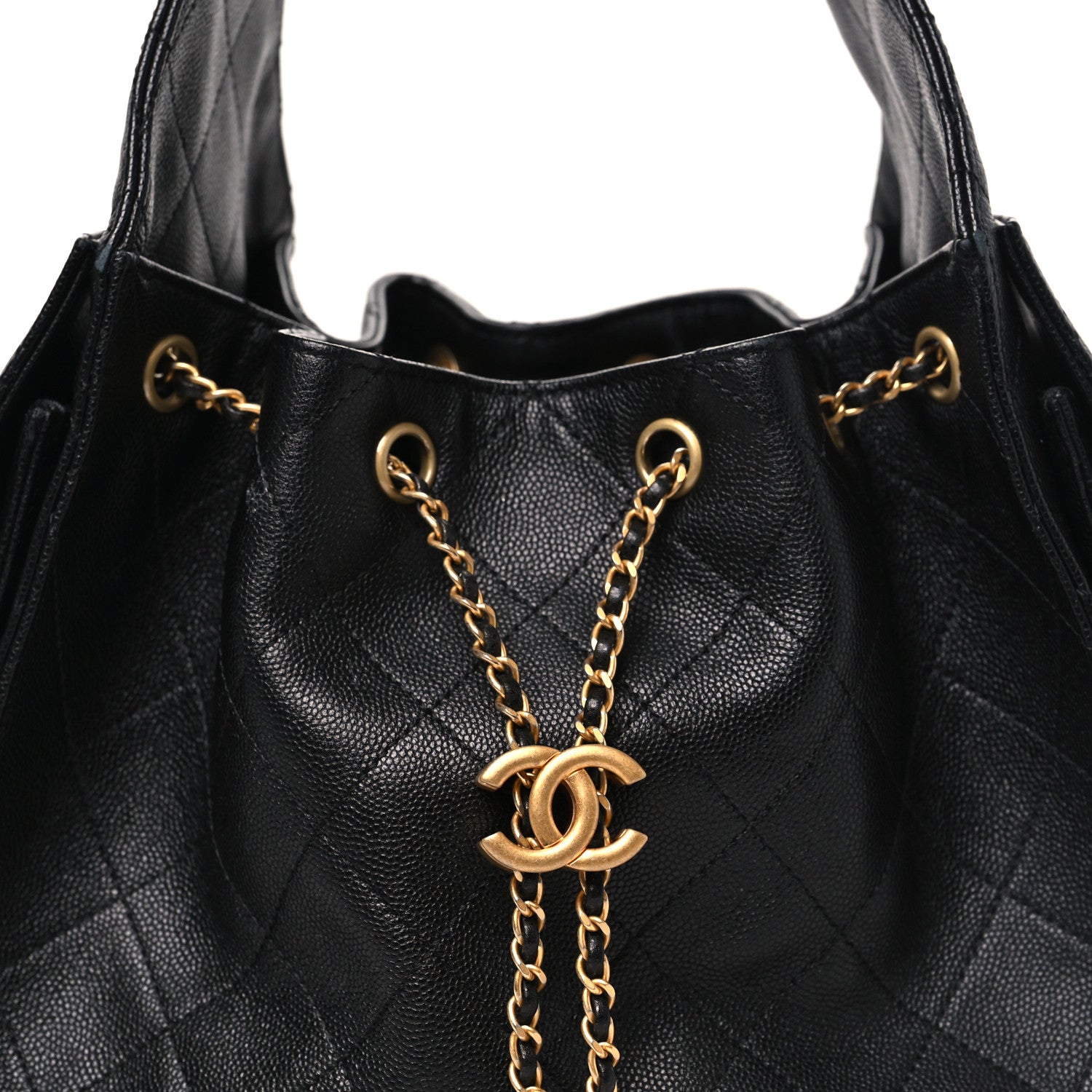 Caviar Quilted Small Chanel 25 Handbag Black