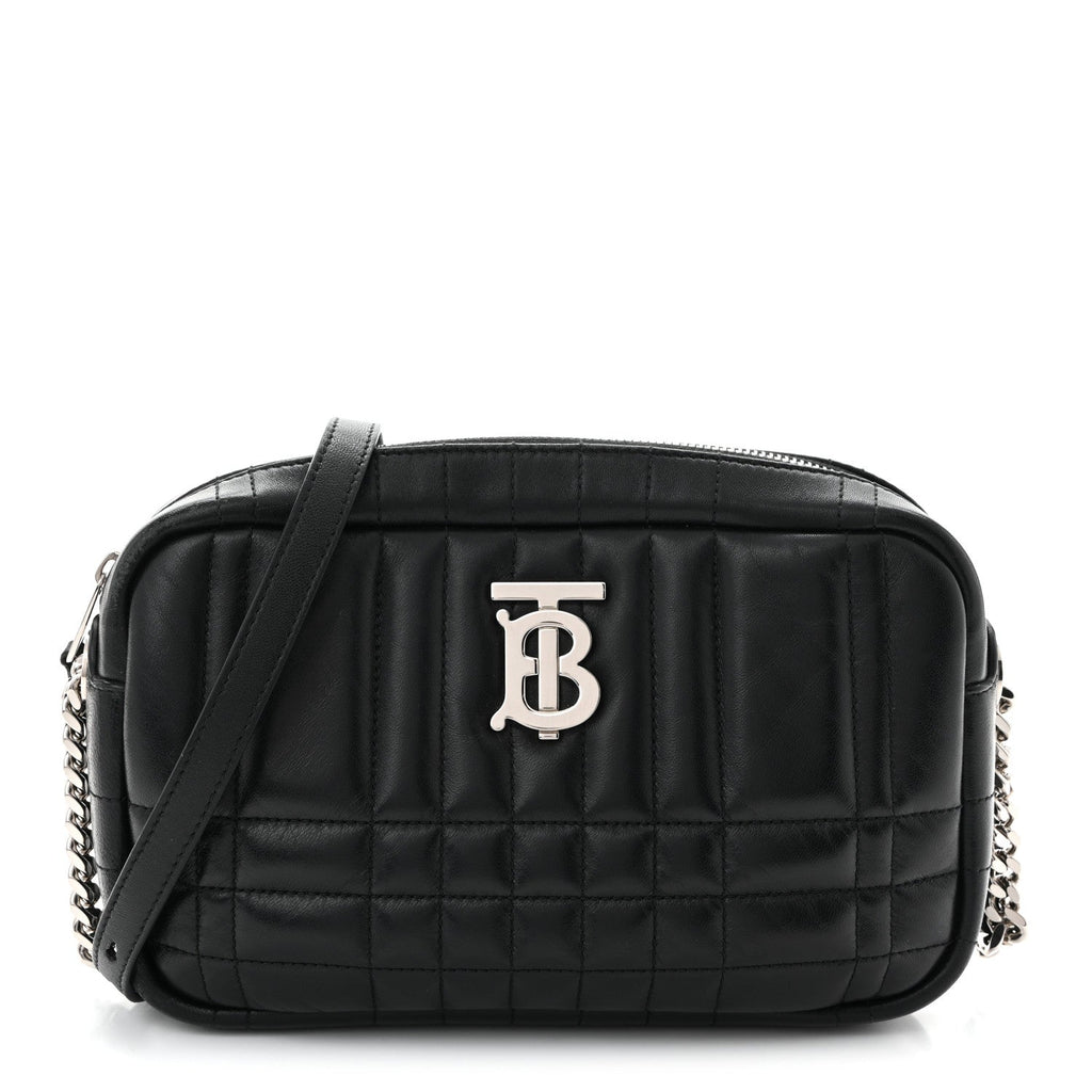 Calfskin Quilted Small Lola Camera Bag Black