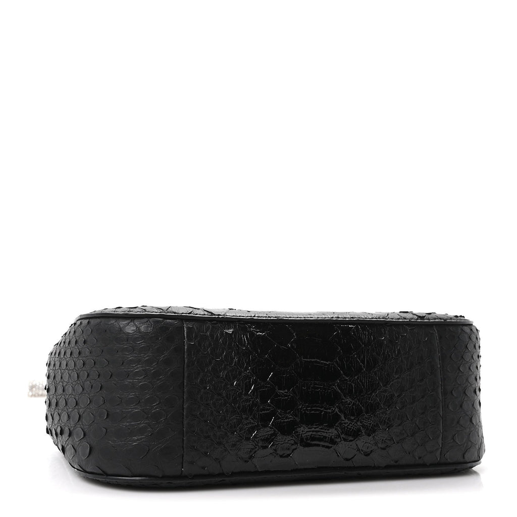Snakeskin Crystal Mini T Bar Top Handle Black