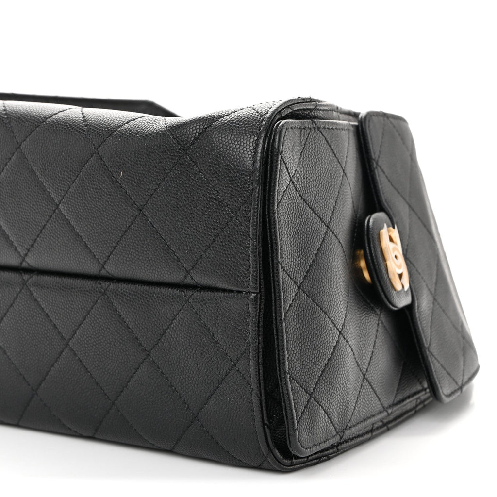 Caviar Quilted Small Chanel 25 Handbag Black