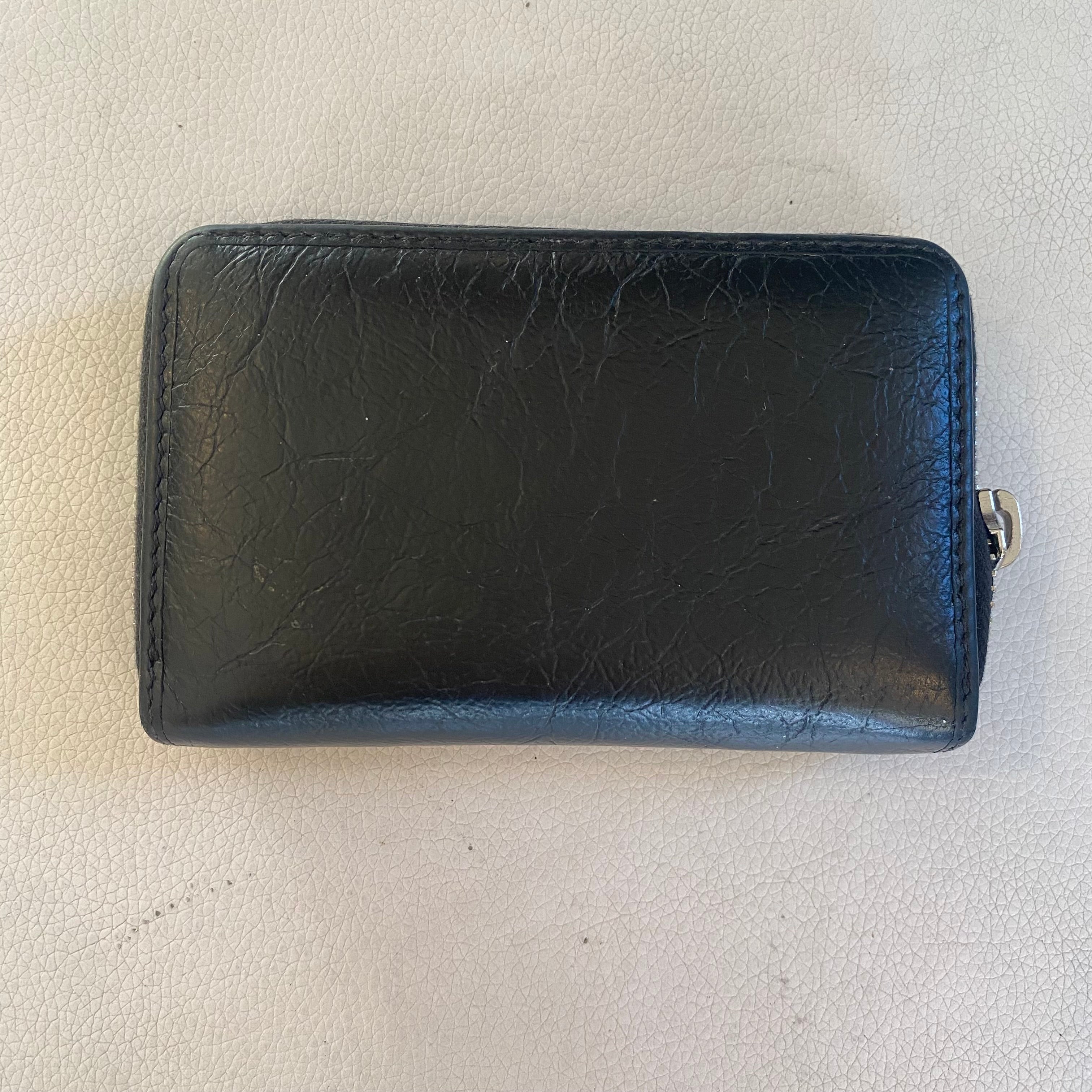 GUCCI Style 581530 Coin Case Wallet Interlocking G Leather Black Unisex