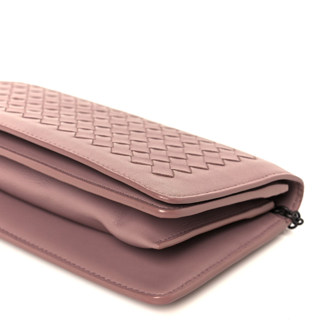 Nappa Intrecciato Continental Wallet on Chain Violet