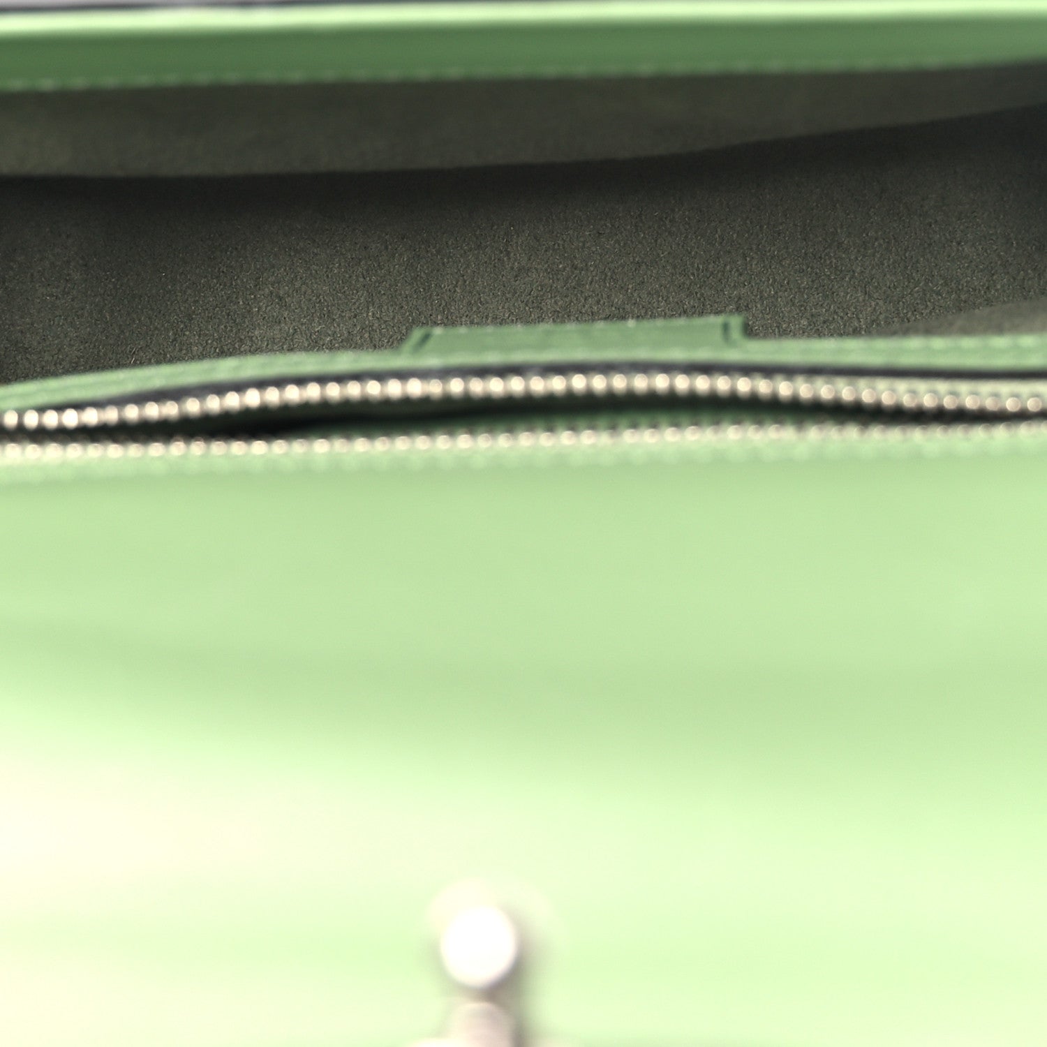 Senna Calfskin Petite GG Top Handle Shoulder Bag Green Soil Grass