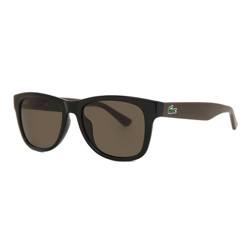 Lacoste Sunglasses Rectangle Full Rim, Black Brown Frame and Grey Gradient Lens L734S001