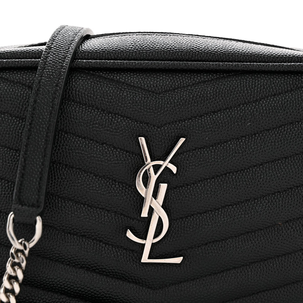 Grain De Poudre Matelasse Monogram Mini Lou Camera Bag Black