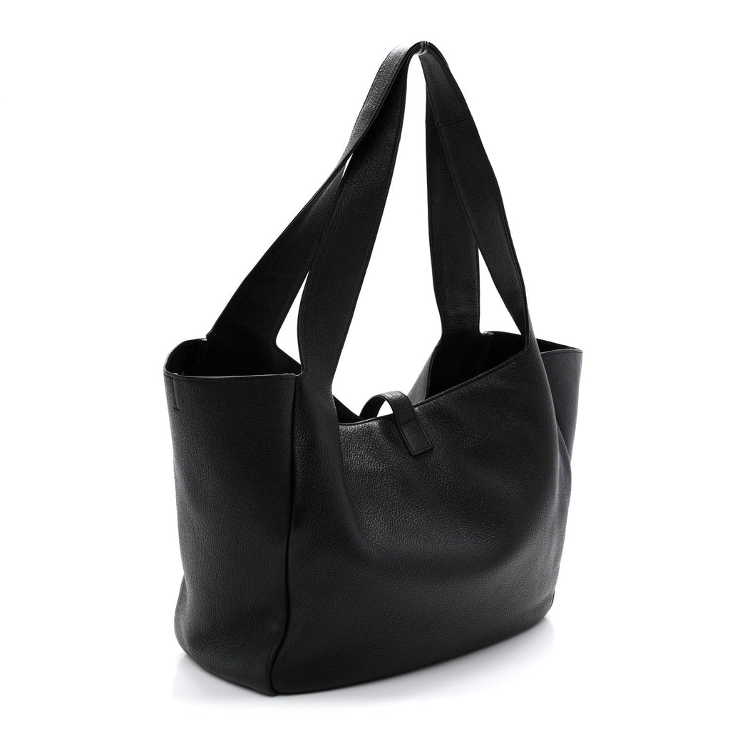 Grained Deerskin Bea Tote Black