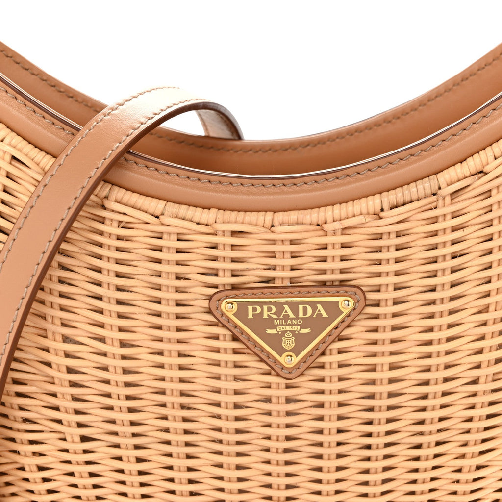 Wicker Arque Shoulder Bag Natural