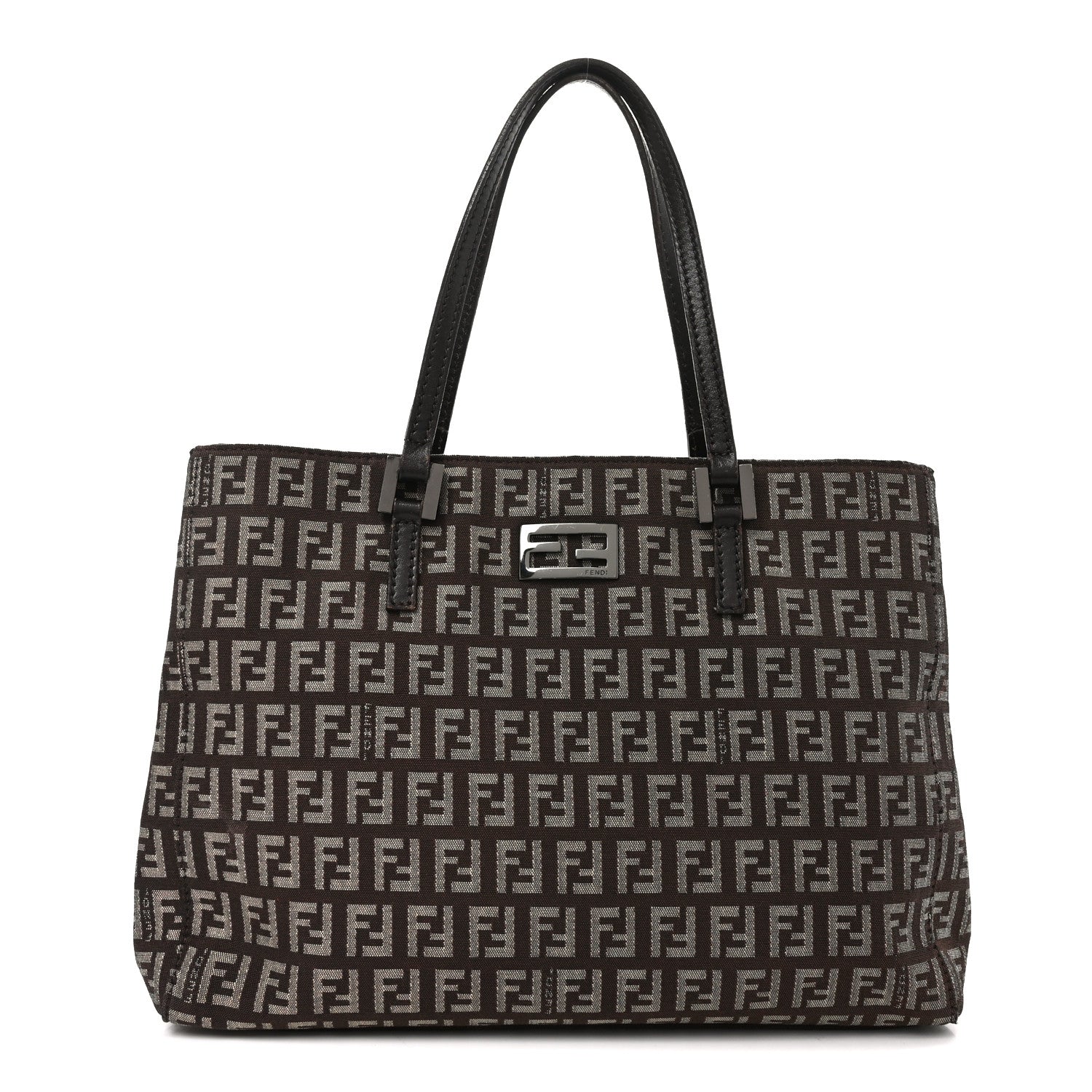 Zucchino Vitello Small Tote Testa di Moro Beige