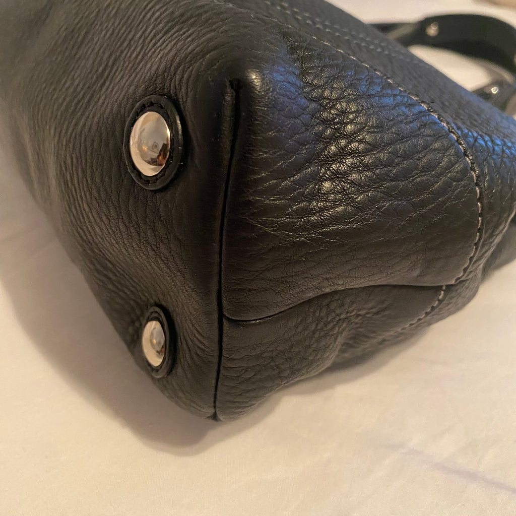 COACH Penelope Pebbled Leather Shoulder Bag Black # 14426