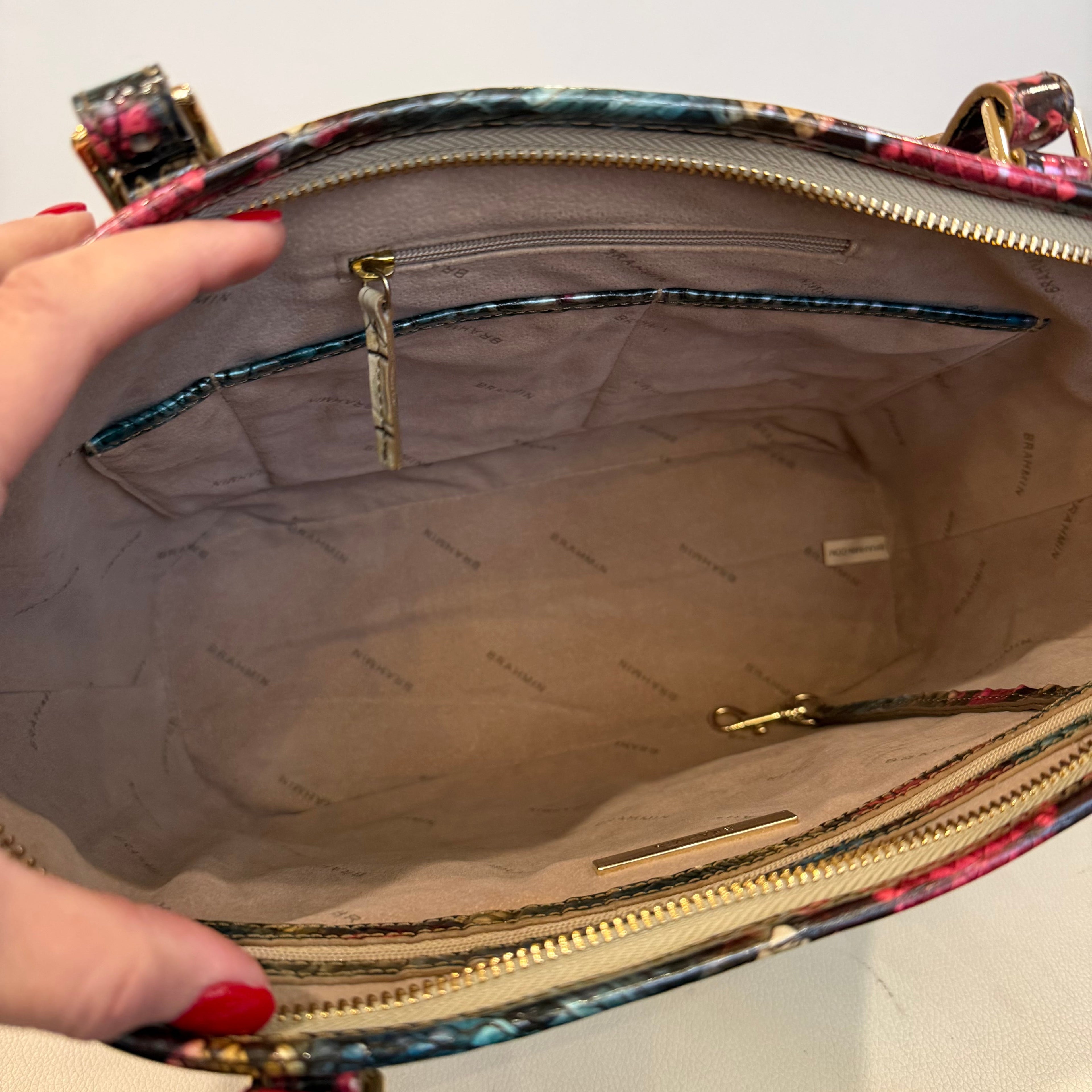 BRAHMIN Medium  Asher Melbourne Tote Komodo Ombré Shoulder Bag NWOT