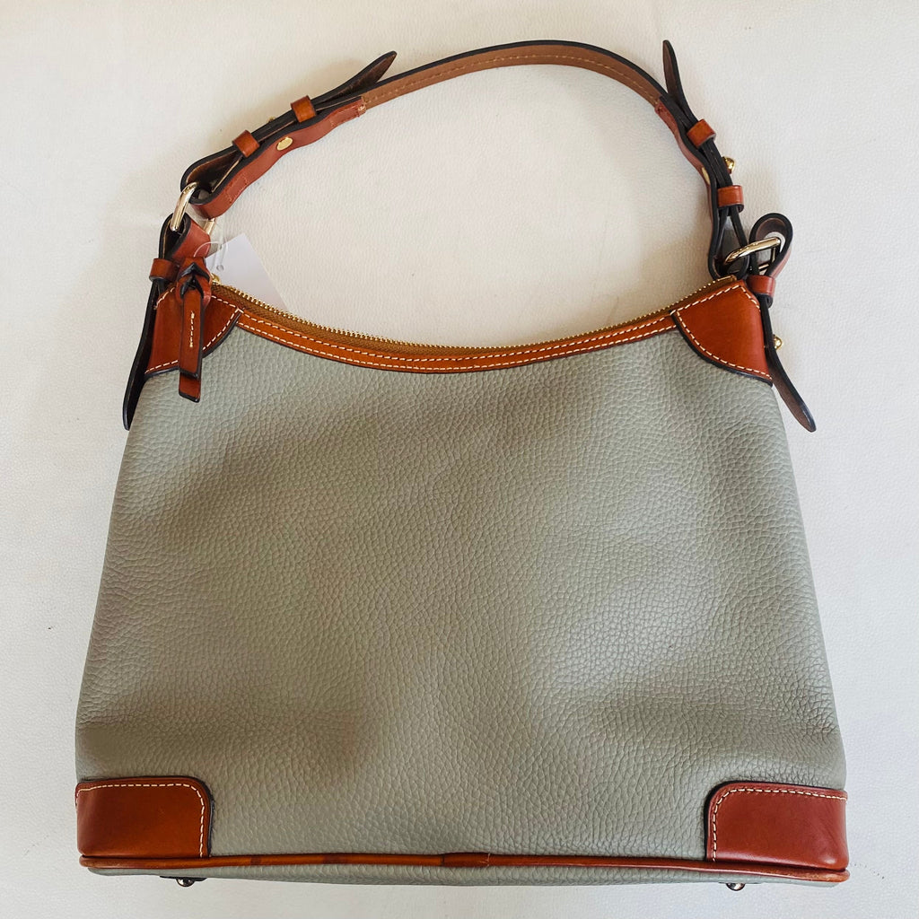 DOONEY & BOURKE Pebble Grain Hobo Elephant Gray/Tan Handbag
