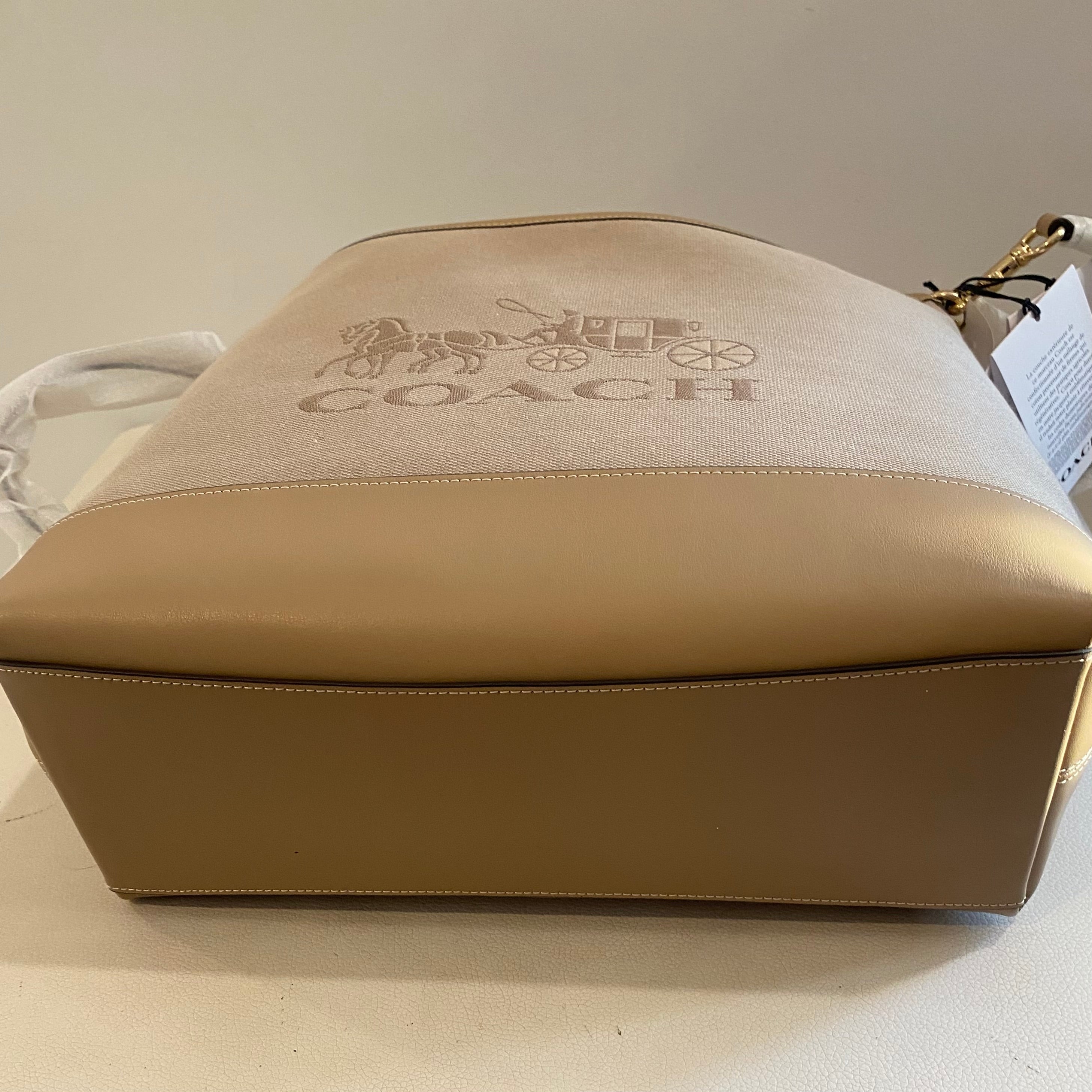 COACH Laurel Large Shoulder Bag With Horse And Carriage IM/Dark Natural Multi NWT
