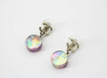 Chanel 12A Fantasy Purple Resin Round Dangle Clip-on Earrings