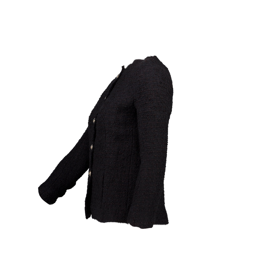 Chanel 20k Size 34 Jacket Wool/Silk Black