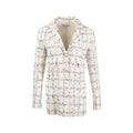 Chanel Size 40 23S Tweed Jacket Cotton White/Black