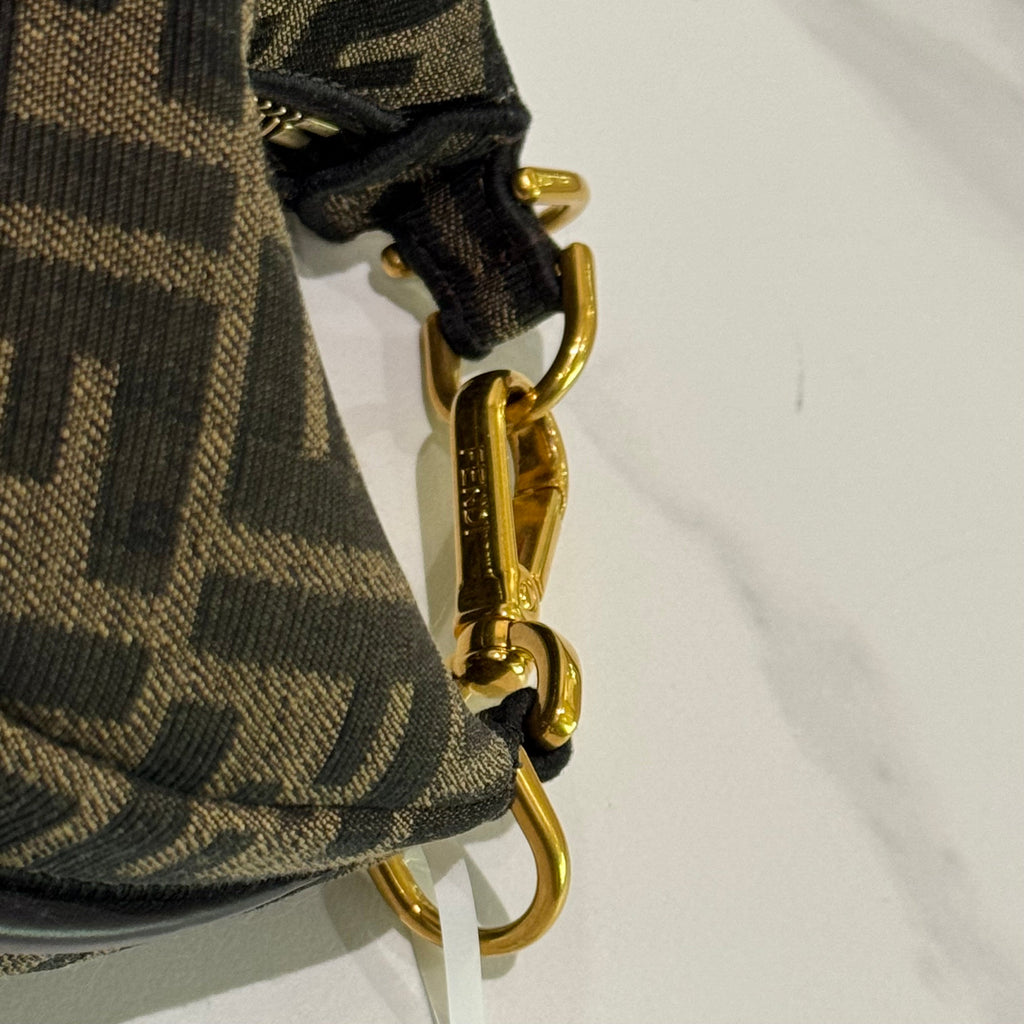 FENDI NANO FENDIGRAPHY BROWN HANDBAG