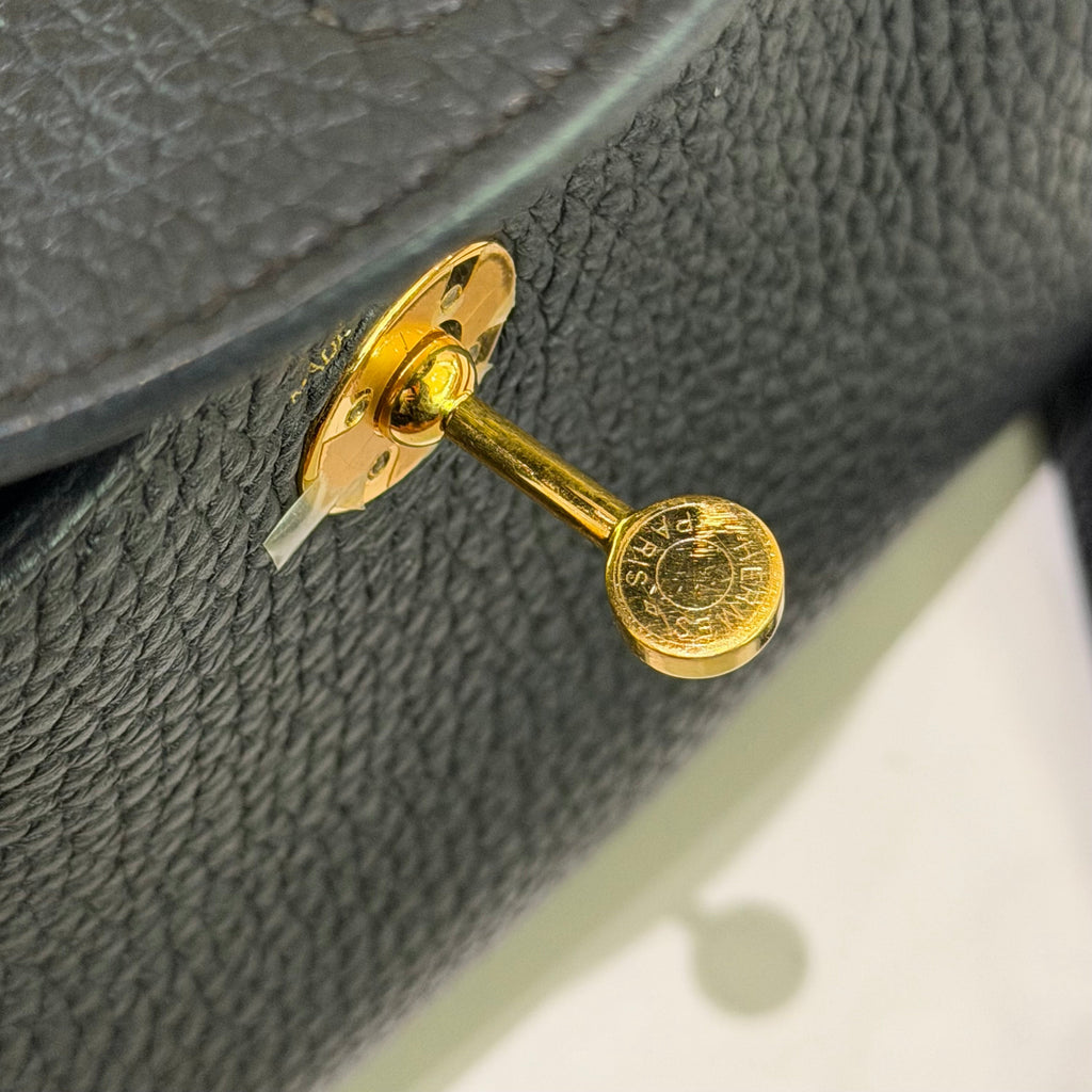 Hermes Mini Lindy Black with Gold Hardware (Stamp W)