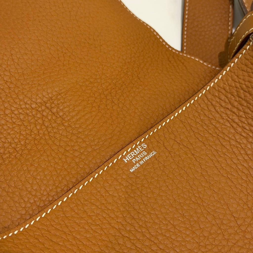 Hermes Brown Messenger Bag with Silver Hardware (Stamp N)