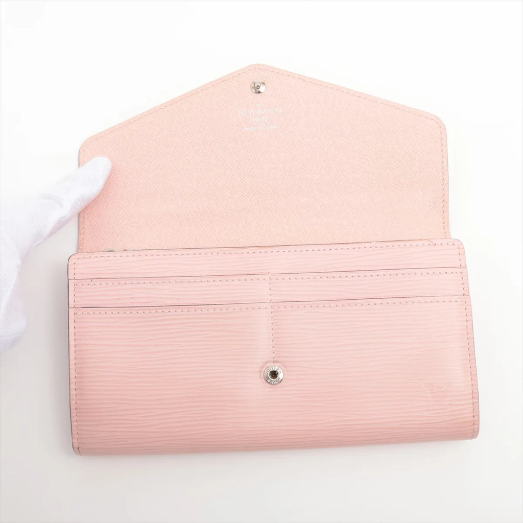 Louis Vuitton Epi Portefeuille Sarah Long Wallet Pink