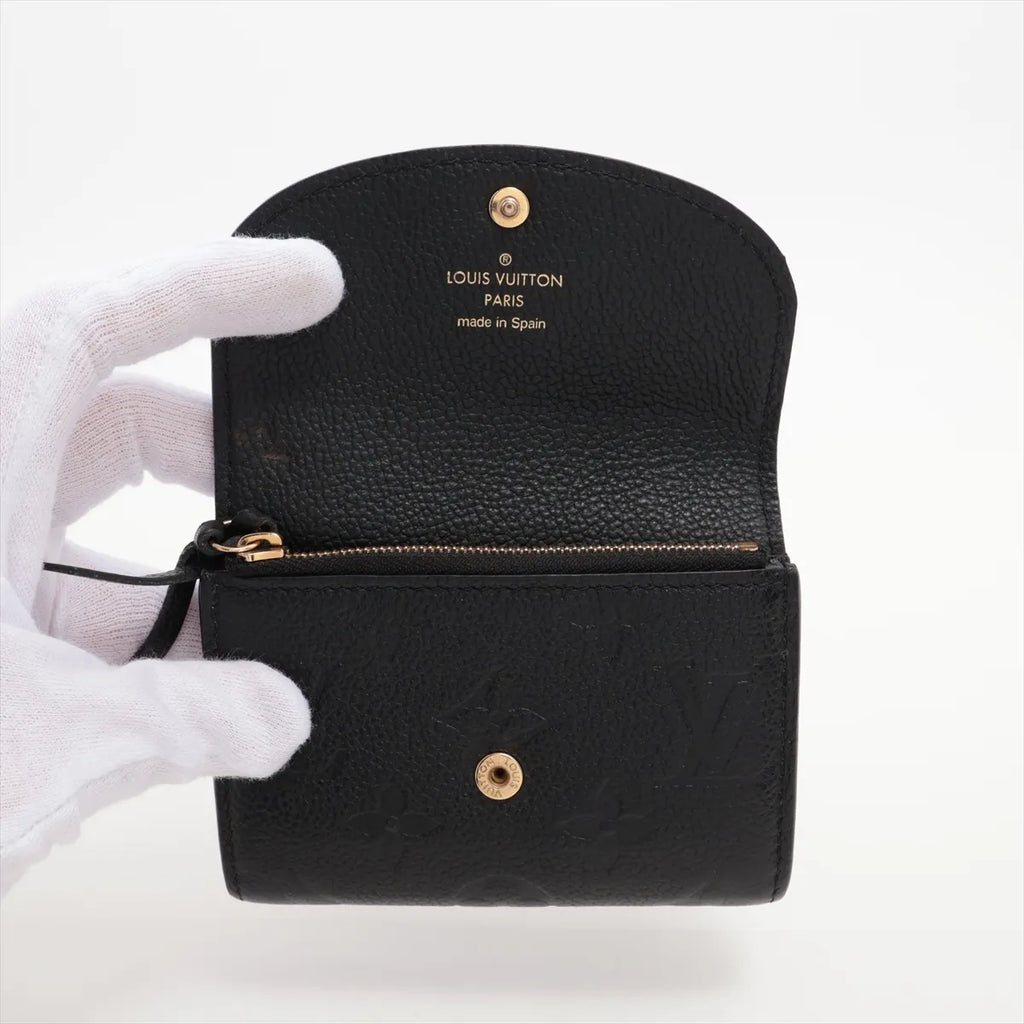 Louis Vuitton Monogram Empreinte Rosary Coin Purse Noir