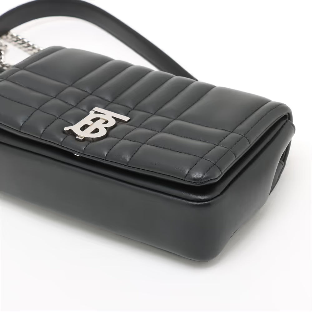 Burberry TB Lola Leather Chain Shoulder Bag Black